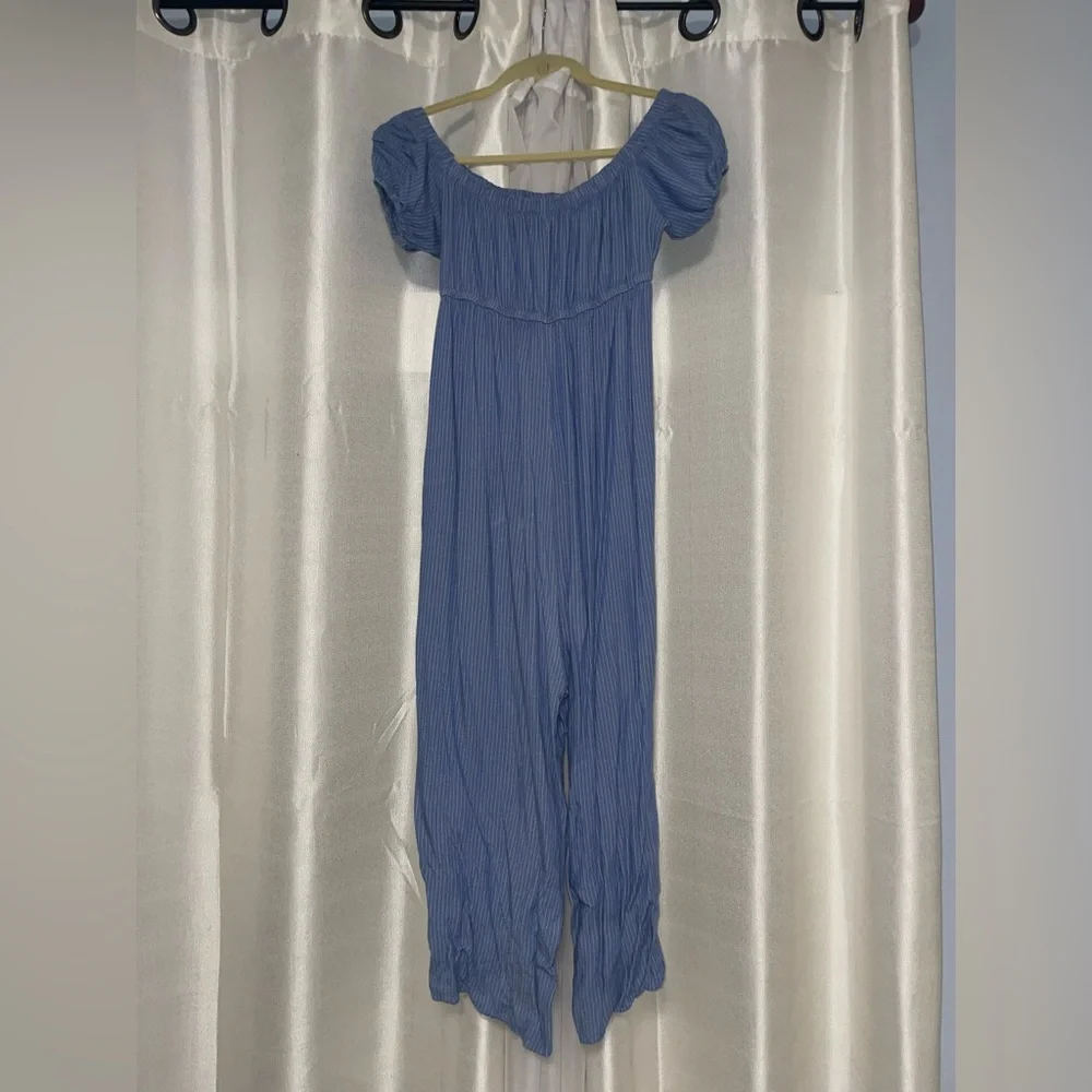 Urban Outfitters Blue Stripe Jumpsuit - Picture 3 of 5